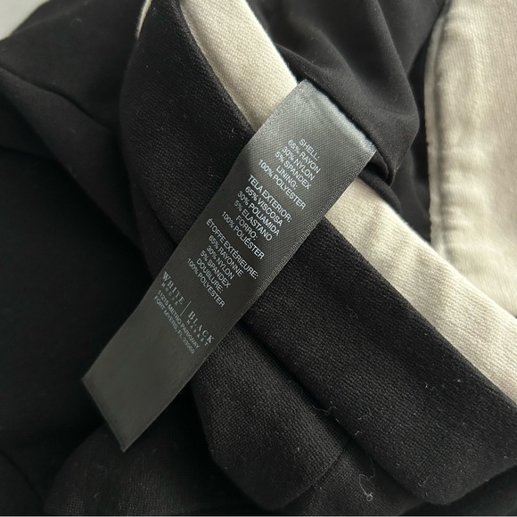 White House Black Market Black and White Mini Skirt Size 0 - Picture 4 of 4